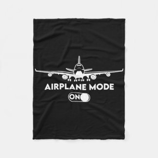 Pilot C172 Flying Gift Airplane Mode  Fleece Blanket