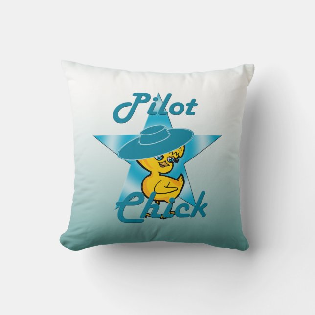 Pilot Chick #7 Cushion (Front)