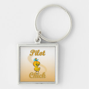 Pilot Chick Key Ring