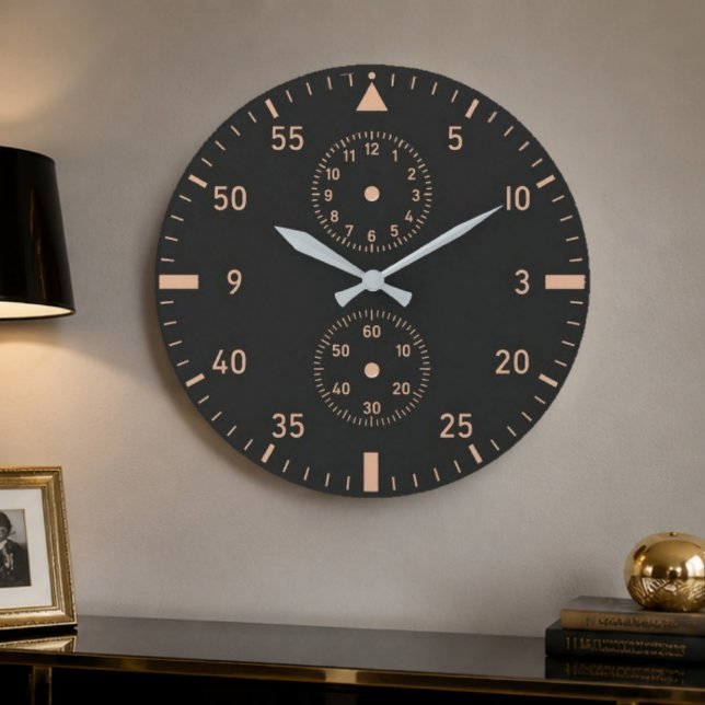  Pilot Chronograph Modern Aviation Instrument  Large Clock (Creator Uploaded)