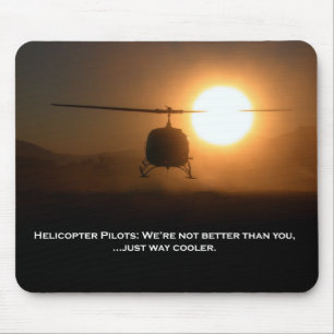 Pilot Cooler Helicopter Mouse Pad