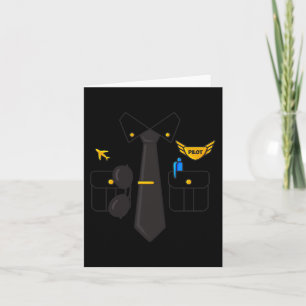 Pilot Costume Party Halloween Boys Kids Card
