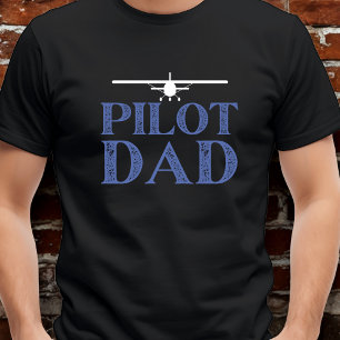 Pilot Dad and Aeroplane Minimalist Aviation Gift T-Shirt
