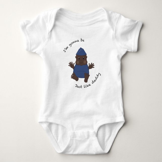 Pilot daddy baby bodysuit (Front)