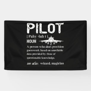 Pilot Definition Who Lover Aeroplane Banner