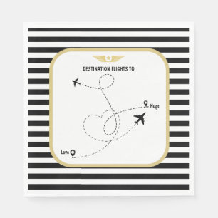 Pilot destination aviation napkin
