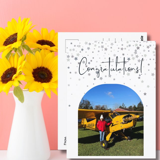 Pilot First Solo Flight Photo,Custom Aviation  Postcard (Creator Uploaded)