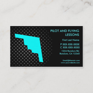 Pilot flying lessons custom business cards