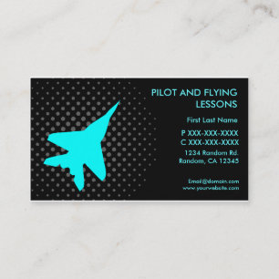 Pilot flying lessons custom business cards