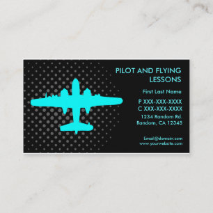 Pilot flying lessons custom business cards