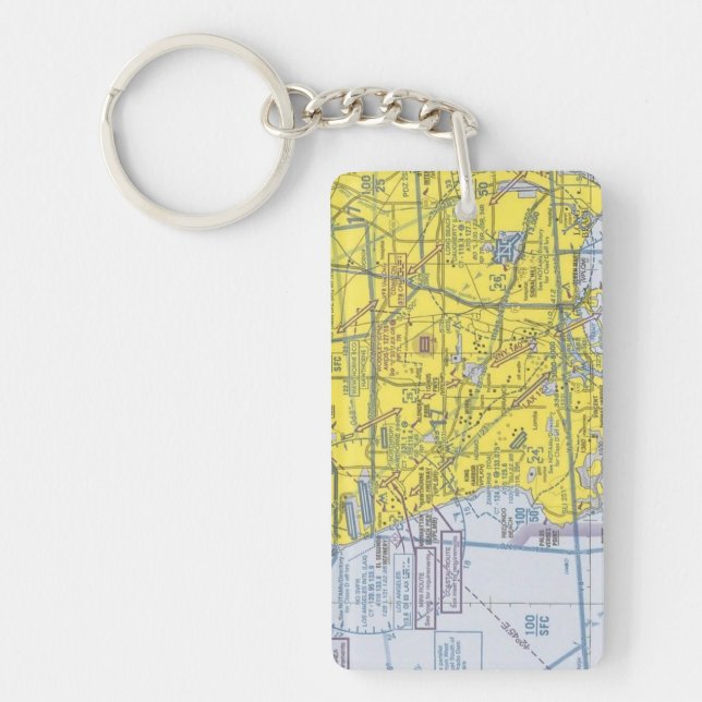 Pilot Flying Socal Chart Map Keychain (Front)