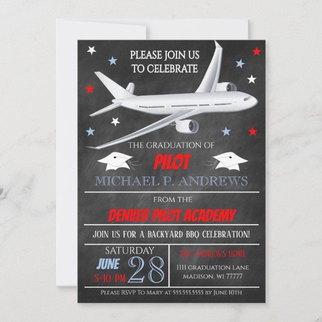 Pilot Graduation Invitation (Front)