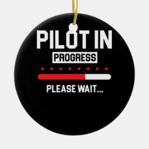 Pilot In Progress Flight School Student Ceramic Ornament