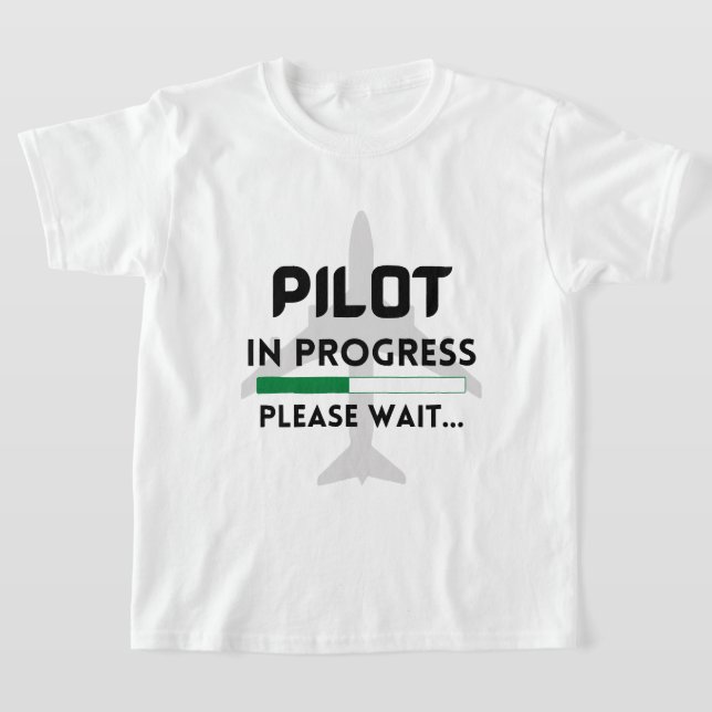 pilot in progress future pilot aeroplane aircraft  T-Shirt (Laydown)
