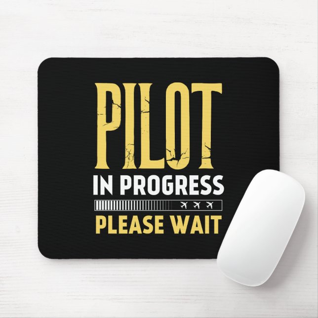 Pilot in Progress – Loading Bar Aviation Design Mouse Pad (With Mouse)