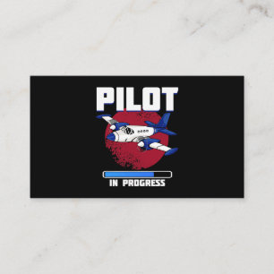 Pilot in progress Quote for a Future Pilot Airplan Business Card