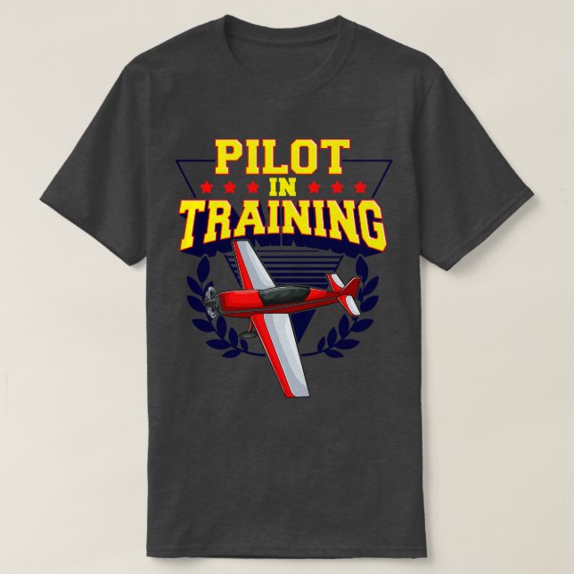 Pilot In Training Aeroplane Future Pilot T-Shirt (Design Front)
