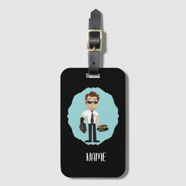 PILOT in Uniform  Luggage Tag (Front Vertical)