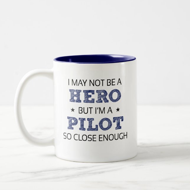 Pilot Job Novelty Two-Tone Coffee Mug (Left)