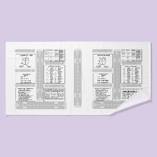 Pilot Kneeboard Bath Towel Set
