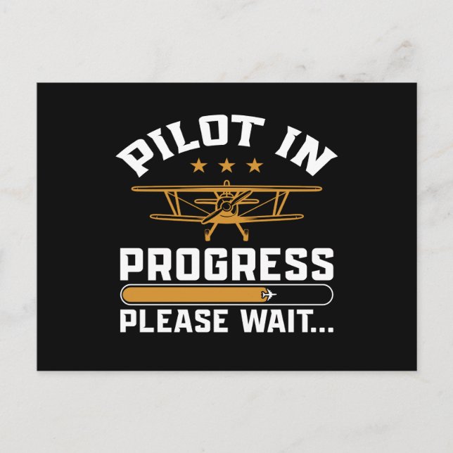 Pilot Loading… Funny Vintage Biplane Aviation Postcard (Front)