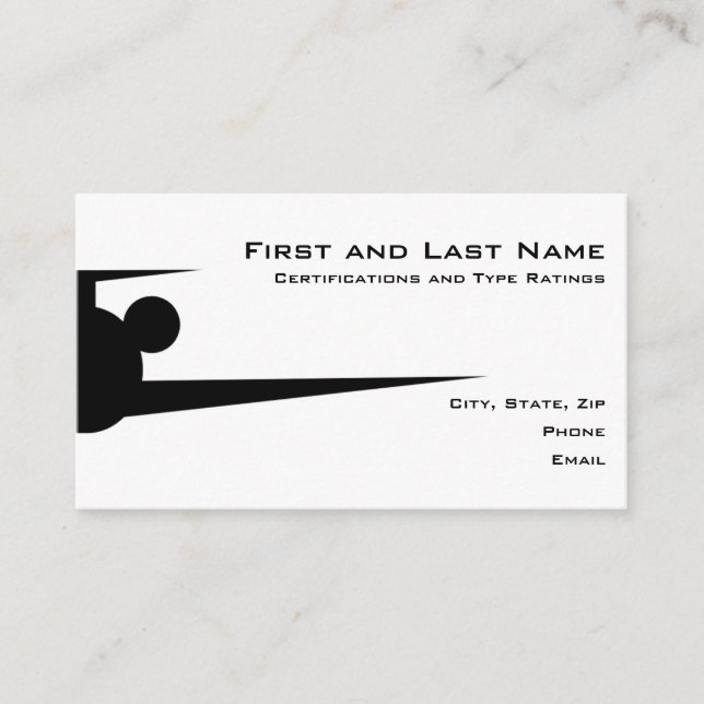 Pilot Micro Resume Business Card (Front)