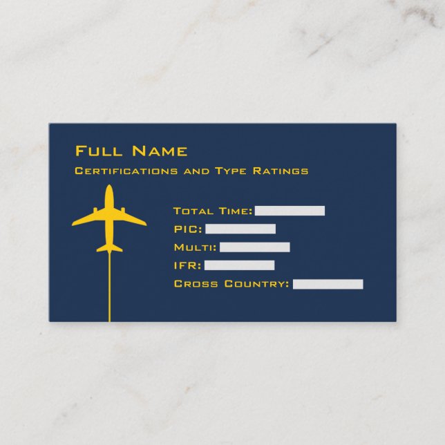 Pilot Micro Resume Business Card (Front)