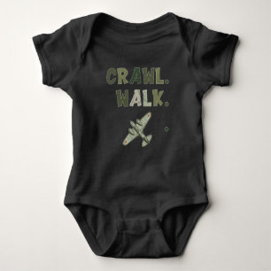 Pilot Military Baby, Crawl Walk Military Helicopte Baby Bodysuit
