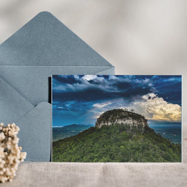 Pilot Mountain NC State Park | after storm rainbow Card (Creator Uploaded)