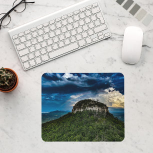 Pilot Mountain NC State Park after storm rainbow Mouse Pad