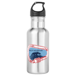 Pilot Mountain North Carolina Climbing Carabiner 532 Ml Water Bottle