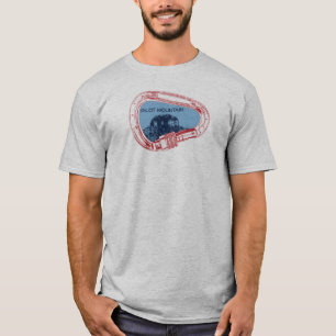 Pilot Mountain North Carolina Climbing Carabiner T-Shirt