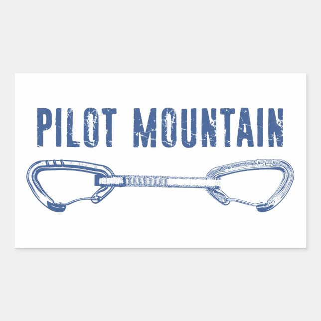 Pilot Mountain North Carolina Climbing Quickdraw Rectangular Sticker (Front)