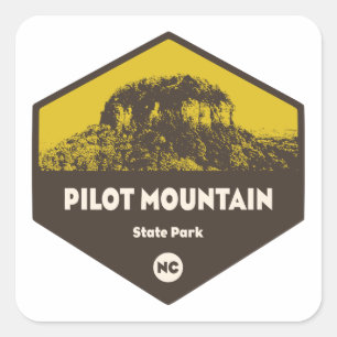 Pilot Mountain State Park North Carolina Square Sticker