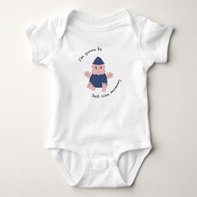 Pilot mummy baby bodysuit (Front)
