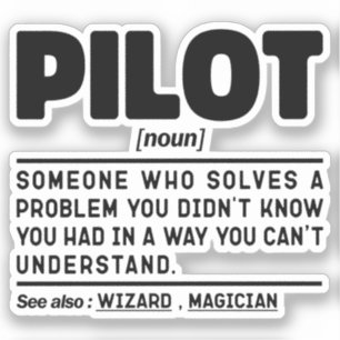 Pilot Noun Flying Instructor Aviation Crew Funny