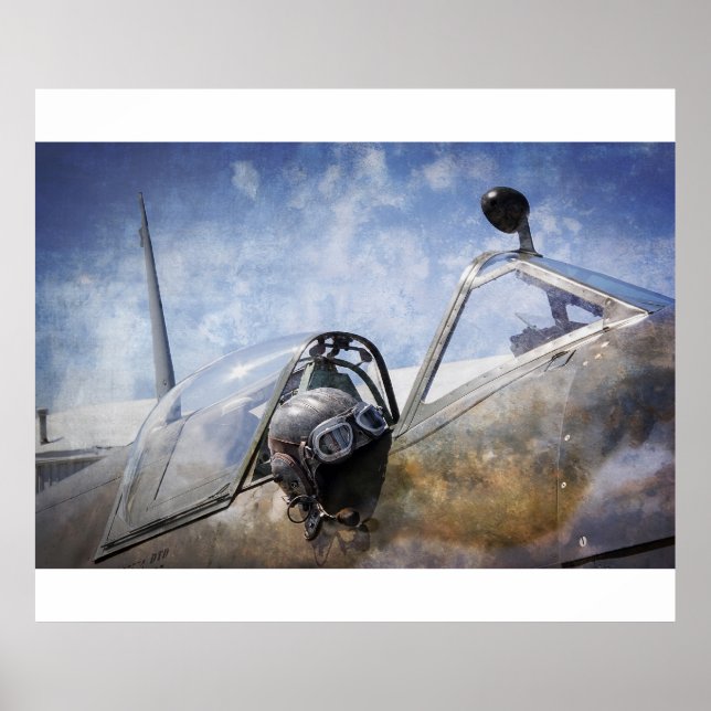 PILOT of SPITFIRE CAP and GOGGLES Poster (Front)