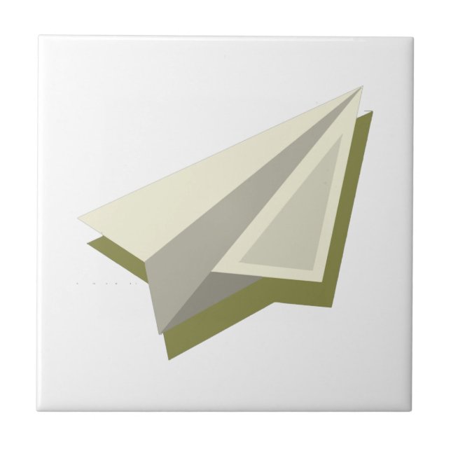 Pilot Paper Plane Design  Ceramic Tile (Front)