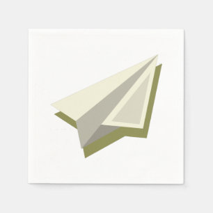 Pilot Paper Plane Design Napkin