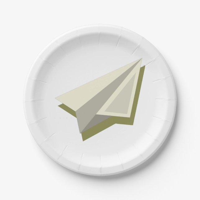 Pilot Paper Plane Design  Paper Plate (Front)