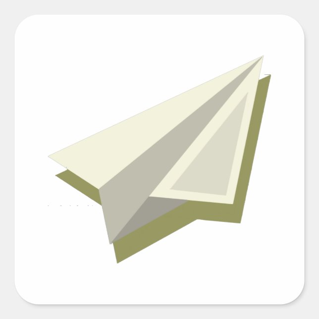 Pilot Paper Plane Design  Square Sticker (Front)