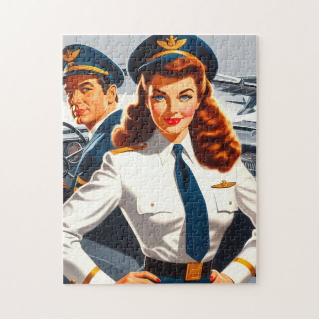 Pilot Pin-up Jigsaw Puzzle (Vertical)