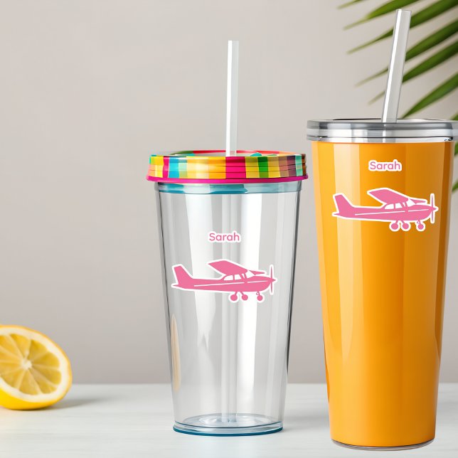 Pilot Pink Cessna Aeroplane Custom Name Girly (Creator Uploaded)