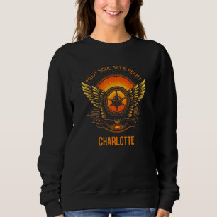 Pilot s Soul Sky s Heart Charlotte Skyline Design Sweatshirt