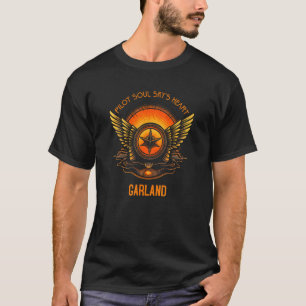 Pilot s Soul Sky s Heart Garland Skyline Design T-Shirt