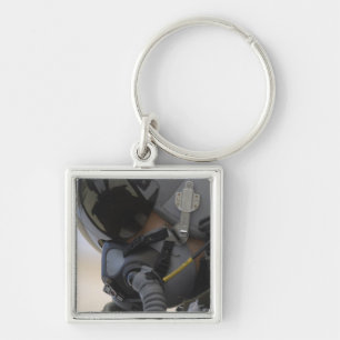 Pilot sits in his A-10 Thunderbolt II Key Ring