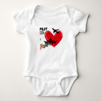 "PILOT SON – Proud Son Ready to Soar T-Shirt" Baby Bodysuit