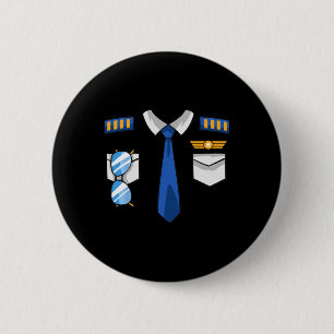Pilot Uniform Costume Aeroplane Aviator Aviation H 6 Cm Round Badge