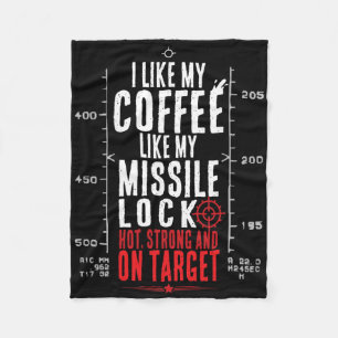 Pilot Videogame Missile Lock Gamer Coffee Drinker Fleece Blanket