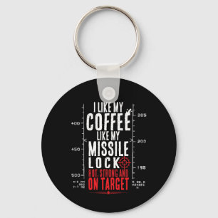 Pilot Videogame Missile Lock Gamer Coffee Drinker Key Ring